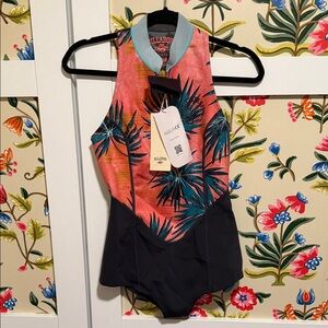 Billabong Coral and Gray Surf Capsule Jacket